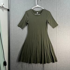 Old Navy Dress Women Size S Green Olive Mini Dress